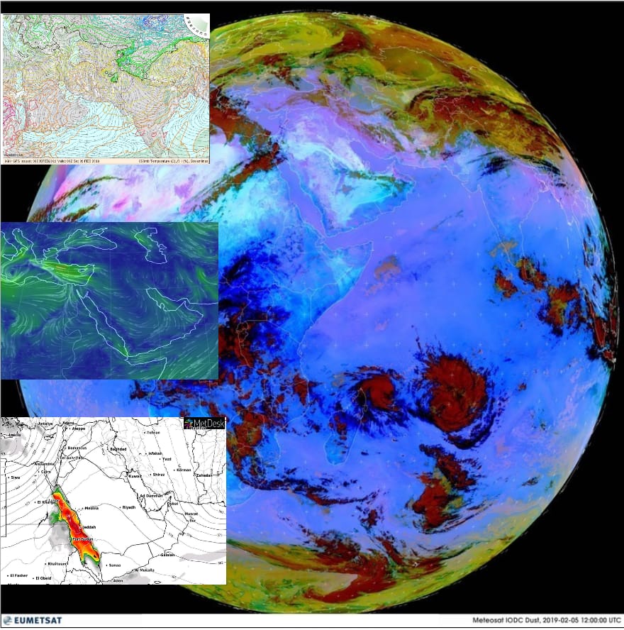 تفاصيل حالة الطقس في الشرق الأوسط خلال الخمس الأيام القادمة