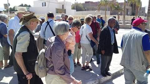 توافد أعداد كبيرة من السائحين علي معبد عرابة أبيدوس