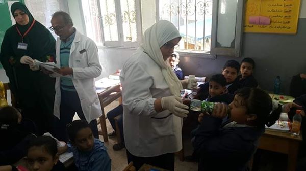 إنطلاق فعاليات الحملة القومية للقضاء على الطفيليات المعوية لتلاميذ المرحلة الابتدائية بدمياط