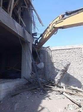 إزالة حالة تعدى على الحرم الجامعى بجامعة المنيا