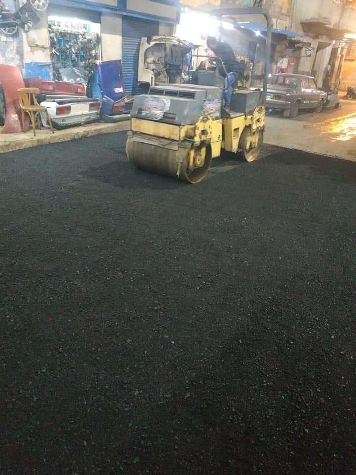 حى الجمرك ينتهي من إصلاح الهبوط الأراضى بشارع الإمام علي