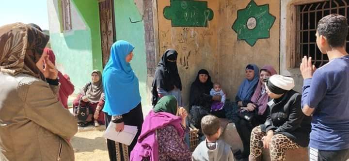 حملة لطرق الأبواب من المجلس القومى للمراة ببنى سويف