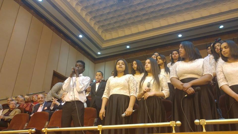 أبناء كورال اطفال مصر يتالقون باحتفالية جامعة الدول العربية باغانى القومية العربية