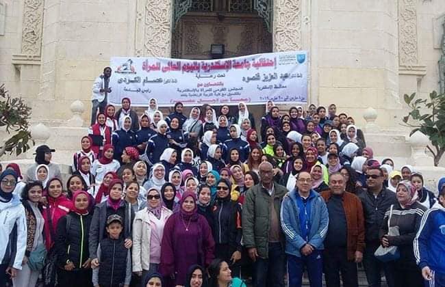 الشباب والرياضة بالإسكندرية تنظم مسيرة للاحتفال بيوم المرأة
