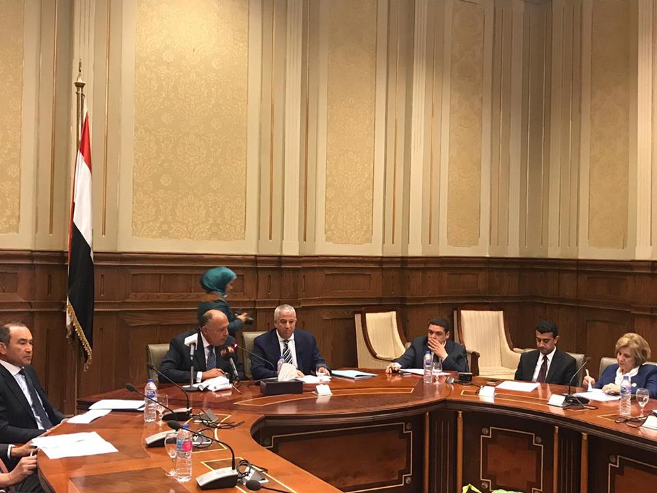 وزير الخارجية يلتقي رئيس مجلس النواب ويشارك في أعمال لجنة العلاقات الخارجية بالمجلس