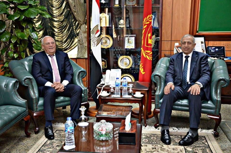 محافظ بورسعيد يستقبل رئيس الأكاديمية العربية للعلوم والتكنولوجيا والنقل البحرى