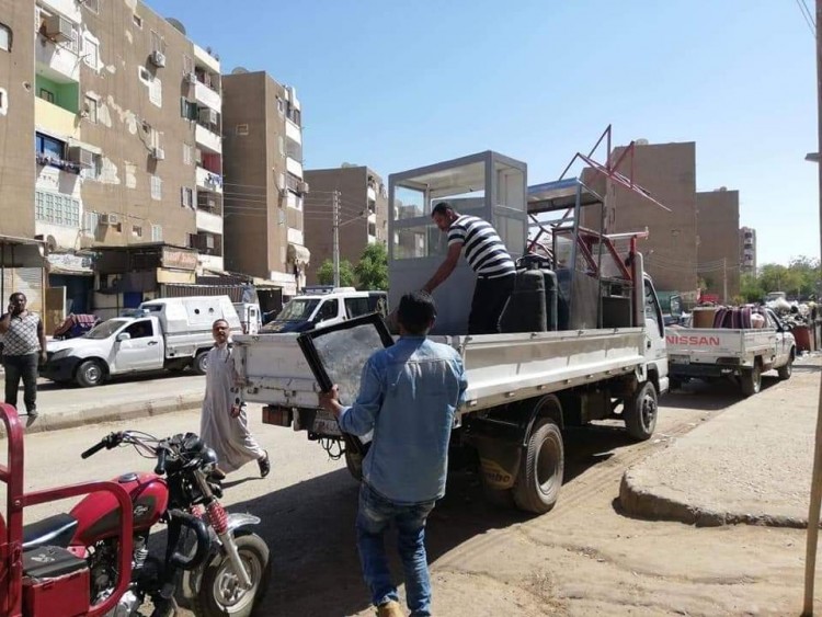 حملة مكبرة لإزالة الإشغالات بالمحمودية بمدينة أسوان