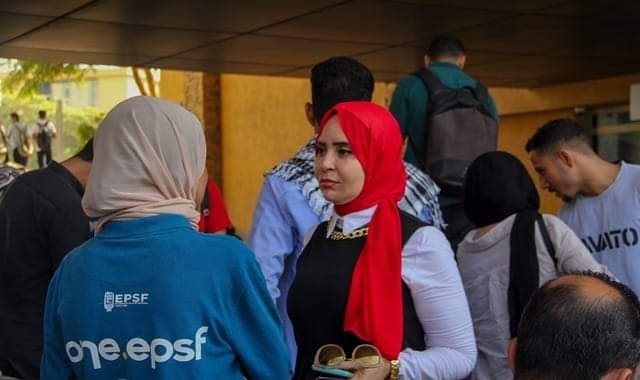 إقبال كبير من طلاب جامعة بدر على التبرع بالدم لدعم الفلسطينين