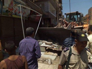إزالة 35 حالة اشغال بحي جنوب مدينة المنيا