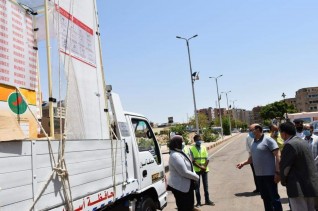 محافظ أسوان يتفقد قافلة المستلزمات الطبية والوقائية المقدمة من صندوق تحيا مصر