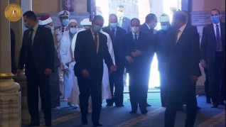 الرئيس السيسى يفتتح مسجد سيدنا الحسين بعد أعمال التجديد