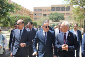 وزير التعليم العالي ومحافظ المنيا ورئيس جامعة المنيا يتفقدون سير الأعمال التنفيذية بجامعة المنيا التكنولوجية
